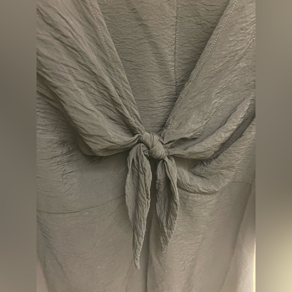 Next Black Tie Front Puff Sleeve Mini Dress size us12 - Picture 7 of 11